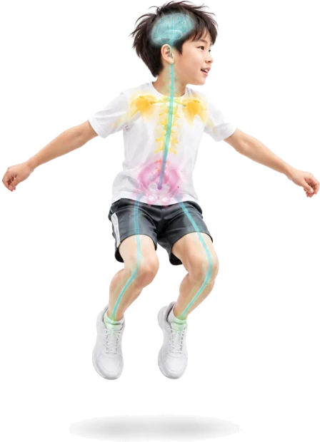 両脚をそろえて跳ぶリズムジャンプ